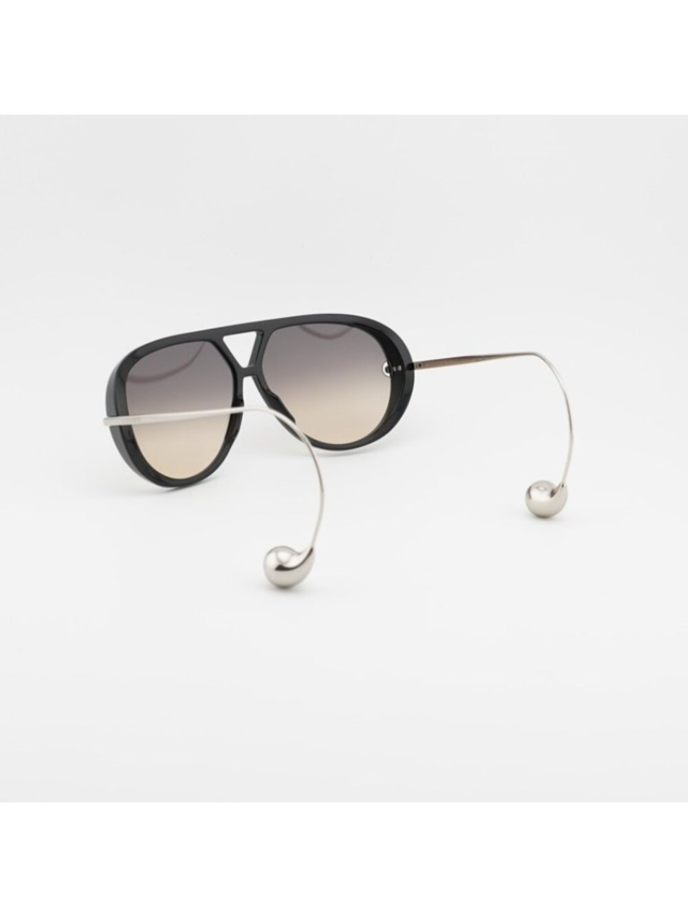 Bottega Veneta BV1273S 010 Sunglasses Black/Silver Geometric Frame, Brown - Picture 4 of 11